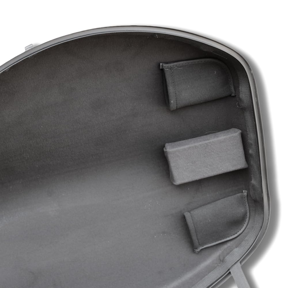 Custodia rigida in fibra di carbonio composita per violoncello 4/4 con ruote resistenti e cinghie per zaino, design a sospensione, manico integrato, guscio rigido impermeabile, peso 4 kg