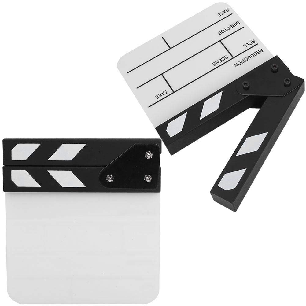 Bewinner Ciak Cinematografico, Cinematografico di Film Clapper, Mini Acrilico Clapper Board, Acrilico Assicella Secco Film Clapboard con Bastoncino