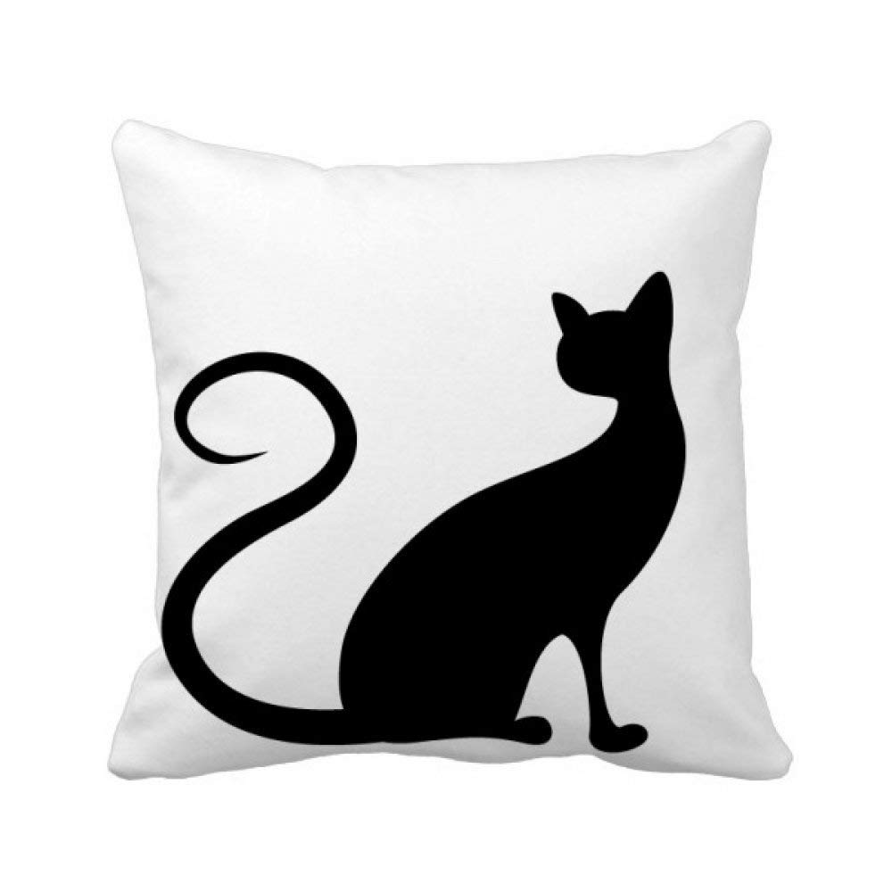 Housse de coussin chat noir élégante pour sublimer votre déco de canapé
