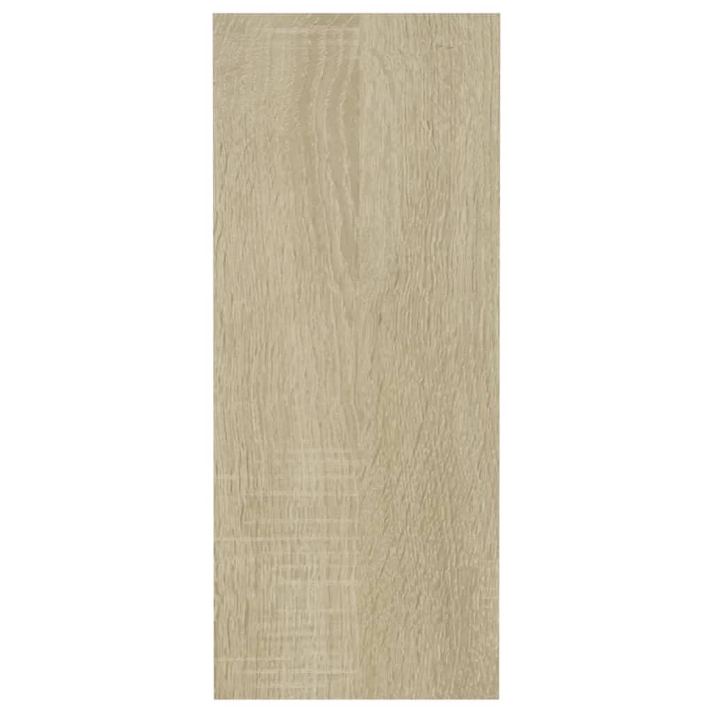 Floating Wall Cube Shelves, zestaw 3 sztuk, białe i dąb Sonoma, niewidoczny system mocowania, nowoczesna dekoracja do sypialni, salonu, biura, 30/27/24 cm