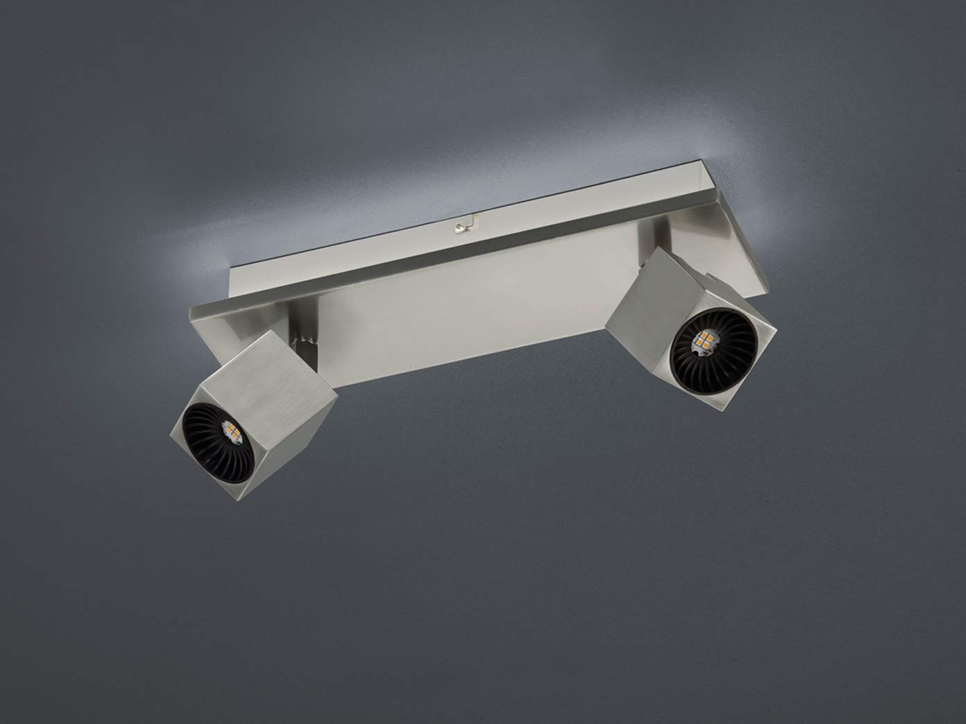 Trio Leuchten LED Strahler Cuba 828510307, Metall Nickel matt, inkl. 2x 4 Watt + 3x 4 Watt LED