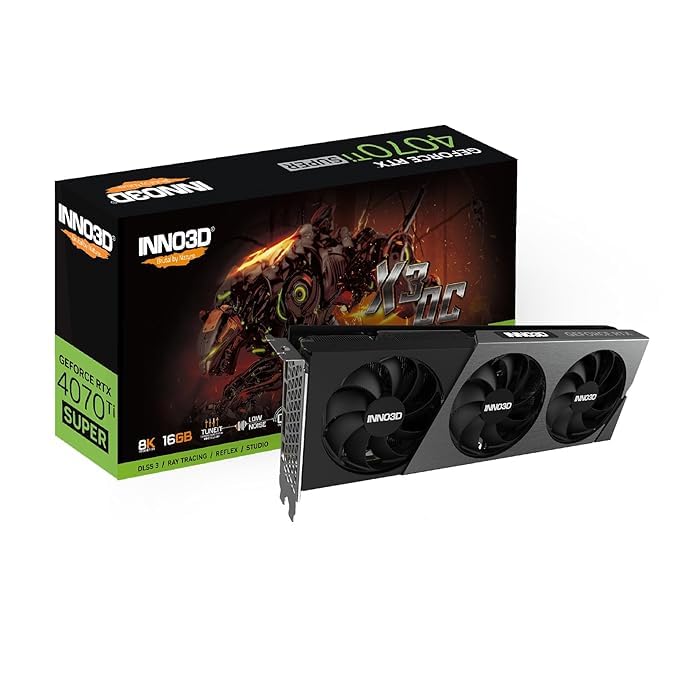 FUSION WORLD INNO3D GEFORCE RTX 4070 Ti Super X3 OC 16GB GDDR6X 256-bit I PCI-E 4.0 X16 Gaming Graphic Card – N407TS3-166XX-186158N FUSION WORLD INNO3D GEFORCE RTX 4070 Ti Super X3 OC 16GB GDDR6X 256-bit I PCI-E 4.0 X16 Gaming Graphic Card – N407TS3-166XX-186158N