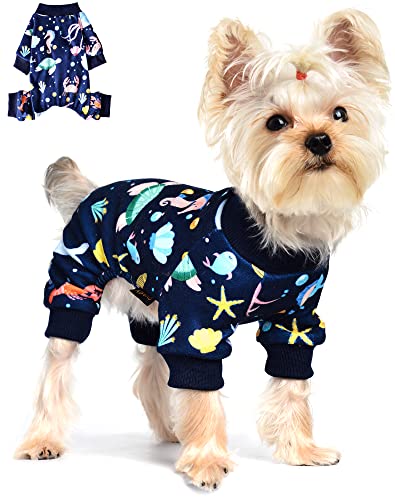 Dog Pajamas Doggie Onesie Puppy Pjs, Stretchy Velvet Pet Shirt Cat Jammies For Small Dogs Girl Boy #TOP5