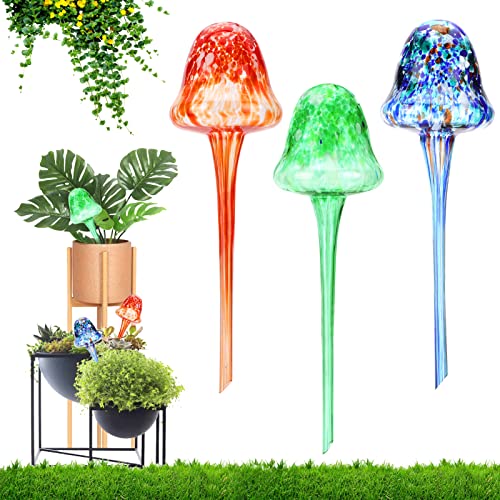 Xakay Globes d’arrosage Lot de 3, Distributeur Eau Plantes et Fleurs, Automatique Système d'arrosage des fêtes Arrosoirs de Pots de Jardin Ensemble, Verre, 30 x 9 cm Cover