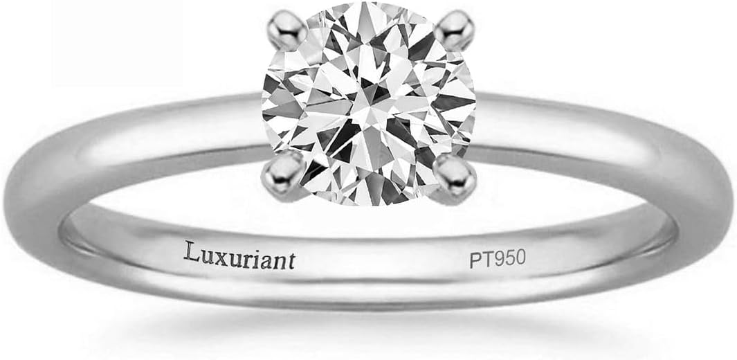 SHOP LC DELIVERING JOY IGI Certified 0.5–4 Carat Lab Grown Diamond Ring for Women E-F Color VS Clarity Solid 14K Gold/Platinum/Sterling Silver Real Cute Engagement Wedding And Jewelry Gifts