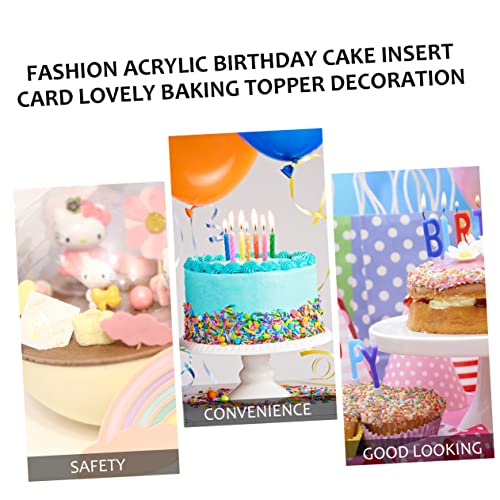 jojofuny 30 Peças Inserção De Bolo De Aniversário Suprimentos De Decoração De Bolo Diy Feliz Anivers