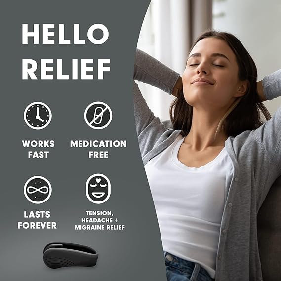 Image of Wearable Hand Massager for Headache, Migraine, Arthritis, and Tension Relief Ideal for Diabetes Sugar Control Management Li4 Acupressure Point Clip | Light Weight Tension Relief (Pack of 2)
