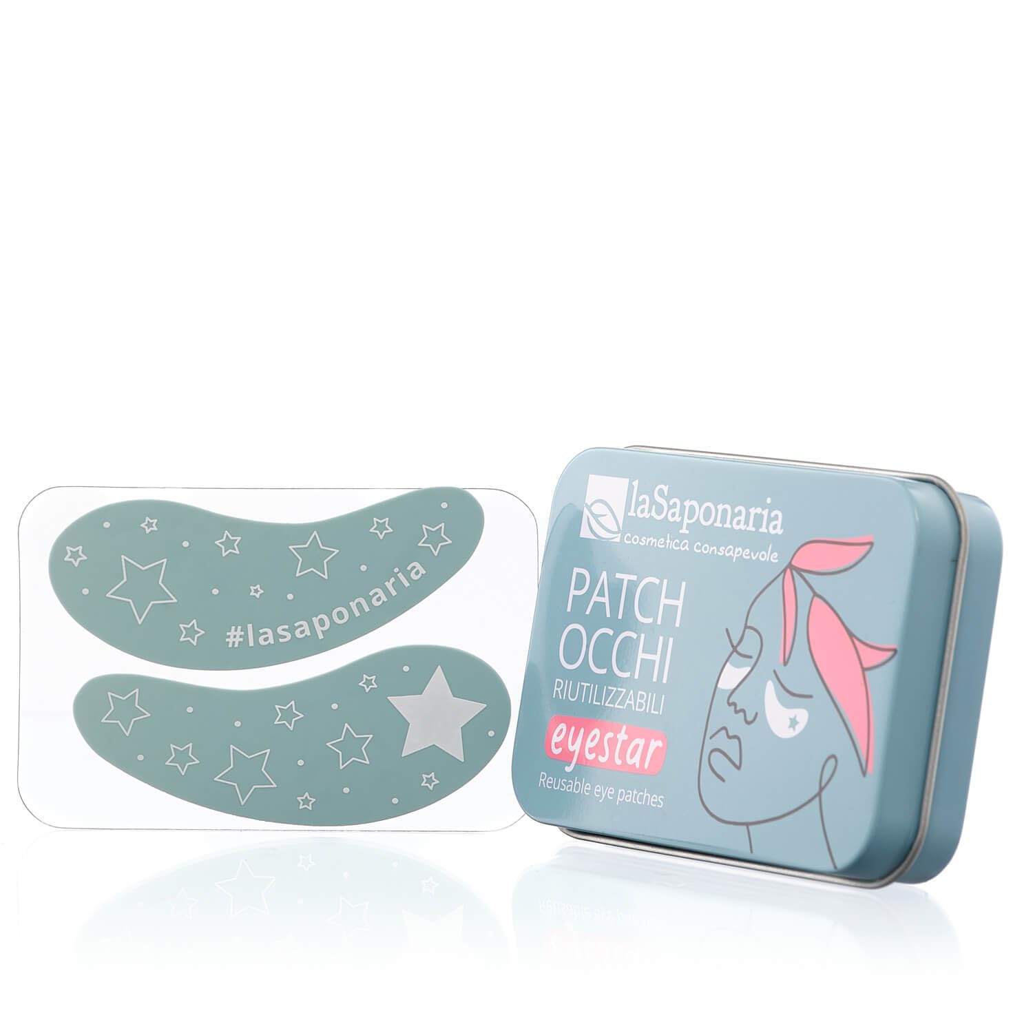 La Saponaria | Patch occhi riutilizzabili Eye Star, Patch occhi riutilizzabili in silicone, Contorno Occhi Liftato e Radioso, Potenzia l'Efficacia delle Creme Contorno Occhi