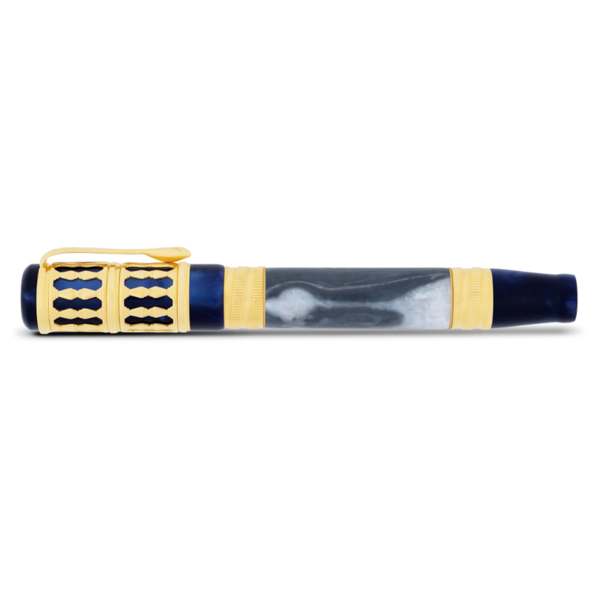 Ancora1919 Torre Blue I Luxury Limited Edition Italian Rollerball Pen 18K Gold I Luxurious Handcrafted Fine Writing Instrument — view 2