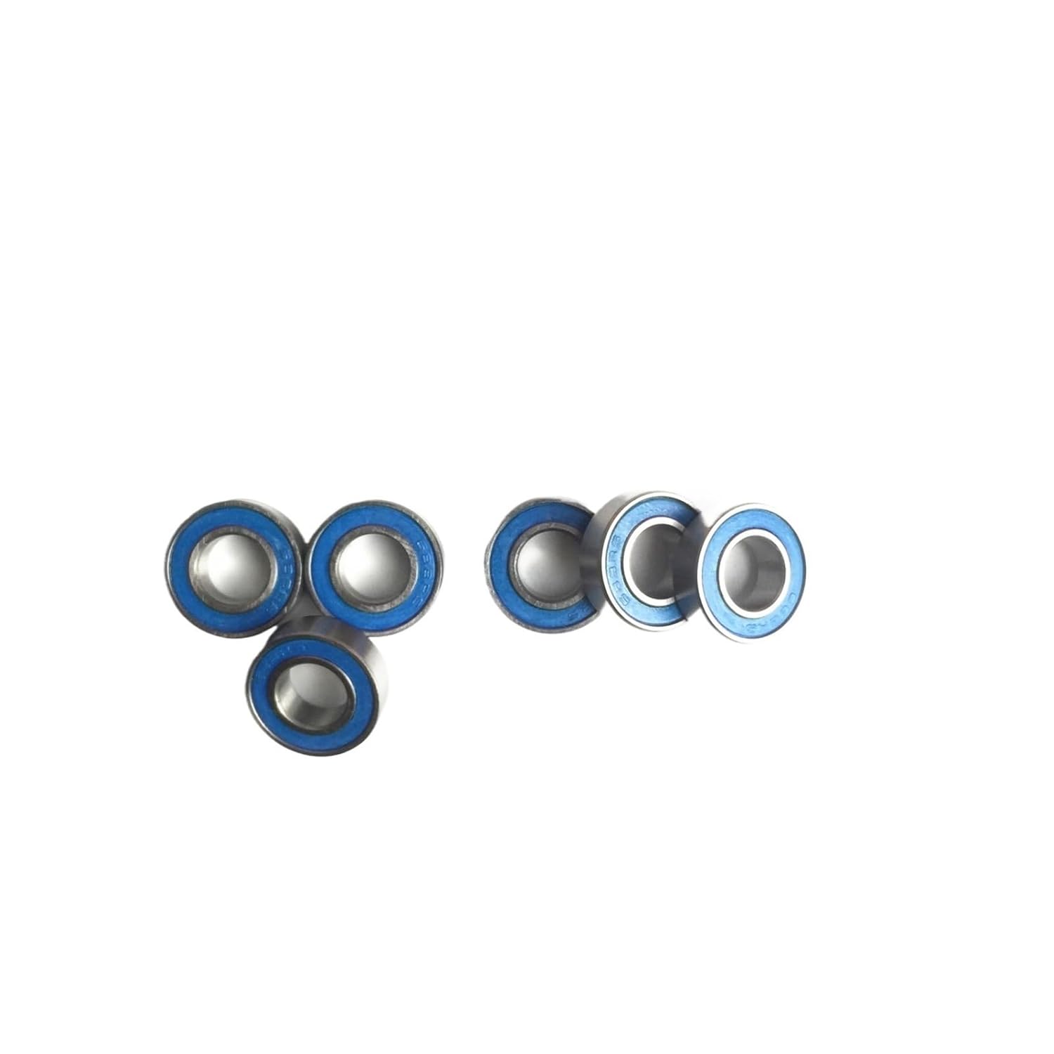 10pcs 6800RS Bearings 10x19x5 mm ABEC-3 RC Car Truck 6800 RS 2RS Ball Bearings 6800-2RS Blue/Orange Seal(Blue)