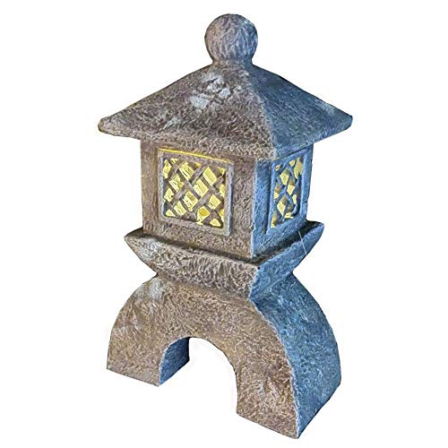 Solar Powered Pagoda Lantern Statues,Japanese Style Pagoda Light Garden Ornaments,Chinese Zen Asian Decor Lamp For Farmhouse Balcony Patio Yard Lawn #TOP17