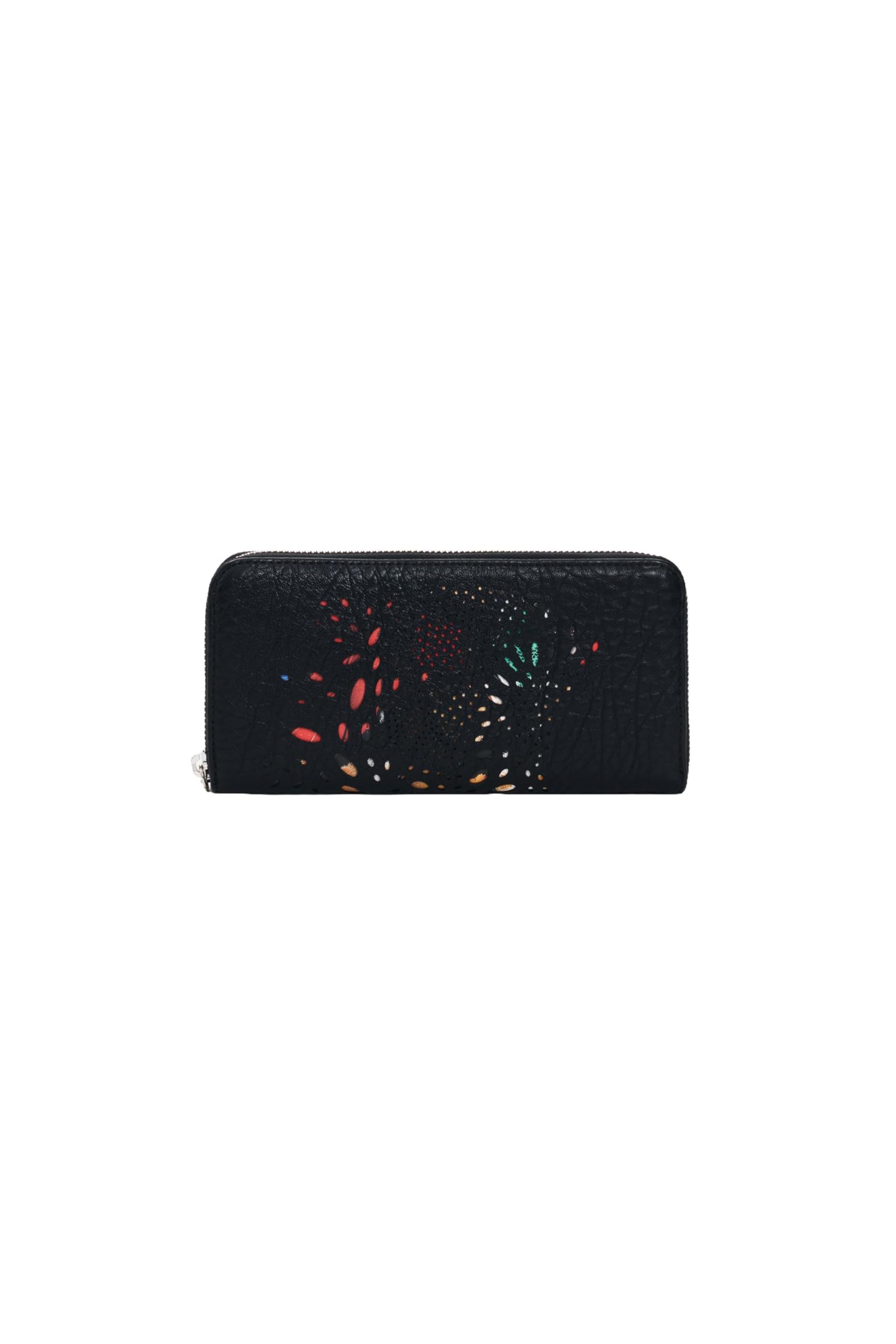 Desigual portafoglio Mone Notus Print Fiona Long Wallet Black nero