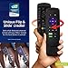 Philips Universal Companion Remote Control for Samsung, Vizio, LG, Sony, Roku, Apple TV, RCA, Panasonic, Smart TVs, Streaming Players, Blu-ray, DVD, 4 Device, Flip & Slide Roku, Black, SRP2024R/27