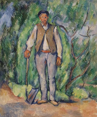 Tableau Toile Cézanne pour habiller un mur vide Affiche Jardinier Décorative 60x90