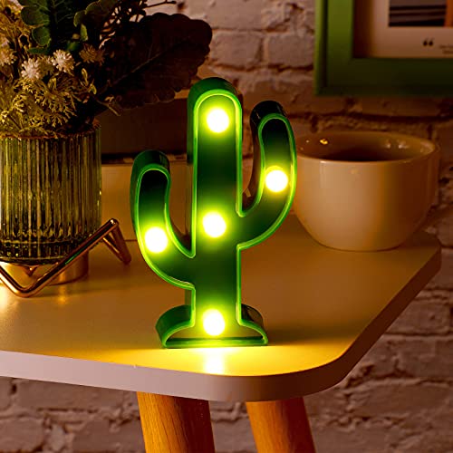 Lámpara de mesa LED diseño cactus 4 piezas 12x7 cm miniatura 5