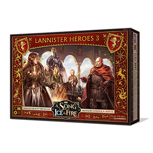 A Song of Ice and Fire Tabletop Miniatures Game Lannister Heroes Set III - Lead Your Army to Glory with New Heroic Leaders! Strategy Game, Ages 14+, 2+ Players, 45-60 Minute Playtime, Made by CMON