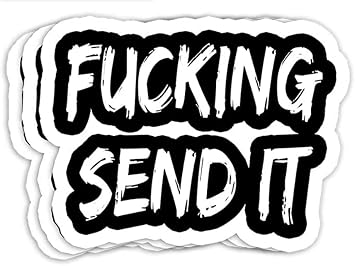 Set of 3 FU*King Send IT Funny Sticker | Decal | 4
