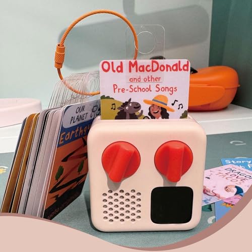 Yamobi Kartenhalter für Yoto-Karten, Ringe und Laschen,50 Stück Yoto Player Card Holder mit 10 Schlaufen,Reisetasche für Kinder mit Yoto-Zubehör, Kartenhalter