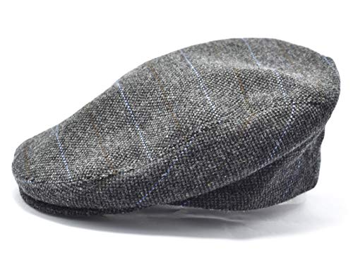 Bonnet d'hiver plat gris chaud et léger de taille S mixte