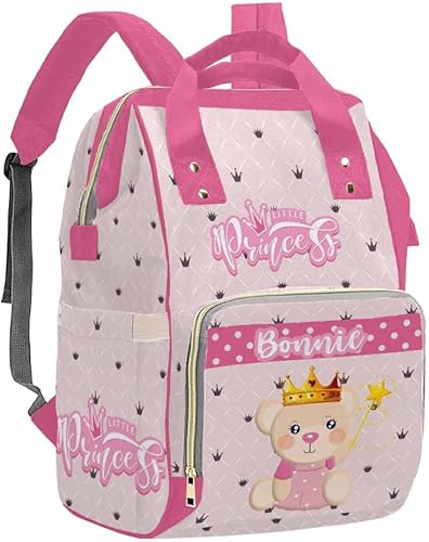 Miniatura 1 de Artsadd Mochila personalizada para mamá con nombre personalizado para pañales con nombre para mujer, regalo encantador para mamá, patrón 13,