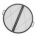 Stanbroil X-Marks Fire Pit Cooking Grate, Foldable Round Grill Grate with Handles, 30 Inch Portable Outdoor Campfire BBQ Grill, Black