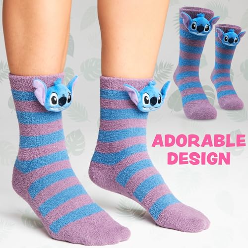 Disney Womens Slipper Socks, Non-Slip Fluffy Bed Socks - Cozy Gifts for Her2