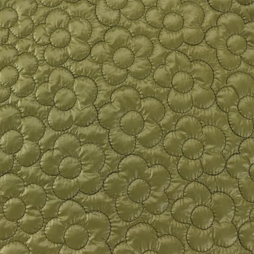 Tissu en coton matelassé à fleurs pour veste d'hiver et manteau fille