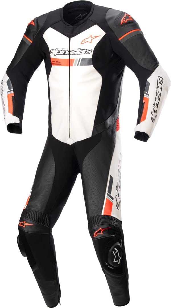 Alpinestars GP Force Chaser Leather One-Piece Suit (56) (Black/White/Red)