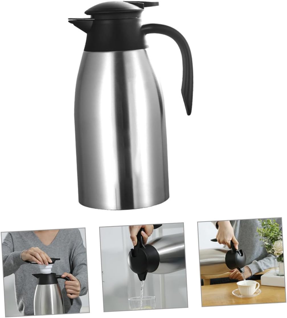 ABOOFAN Stainless Steel Insulated Hot Water Kettle Large Capacity Thermal Carafe for Coffee and Tea Double-wall Vacuum Design for Long Heat Retention Home and Office Use