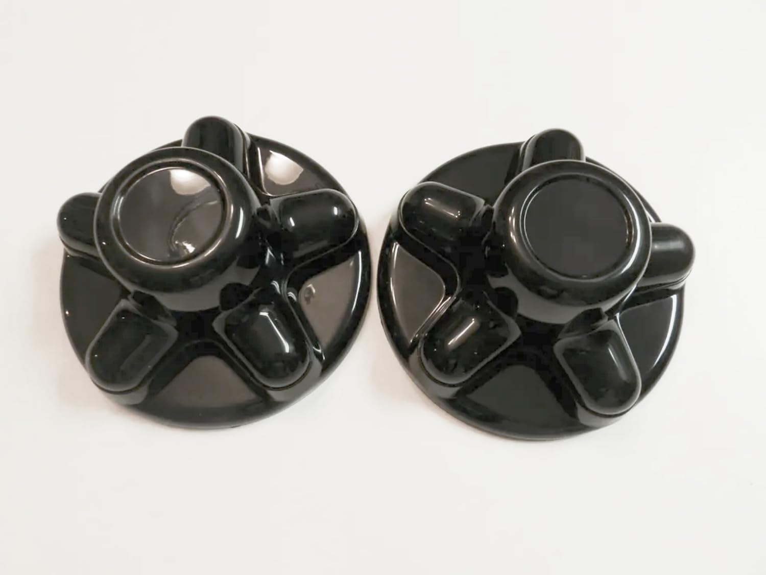 2 Pack QT545CHN Black Trailer Wheel Hub Cap Covers 5 Lug 5 x 4.5 Pattern fit for Cargo Camper