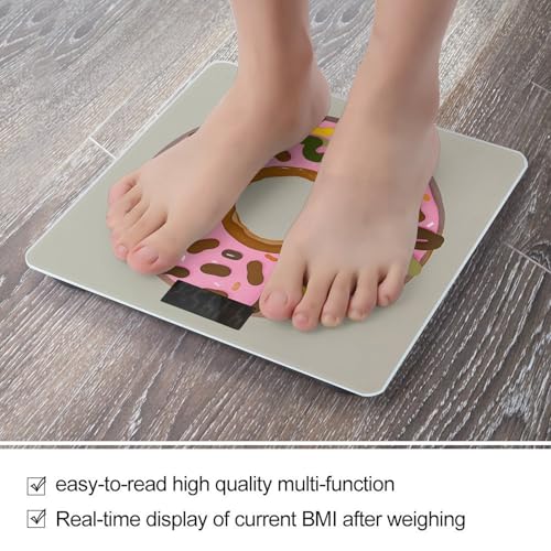 Báscula digital Donut de vidrio templado para uso en baño miniatura 5