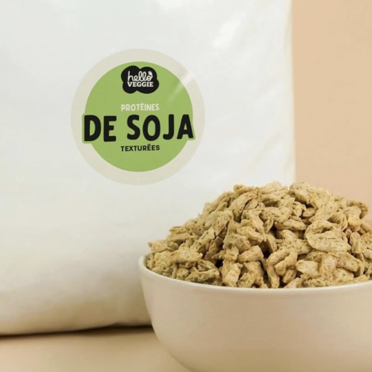 Protéines de Soja Texturées - Émincés - 4kg - PST - Sans OGM - Alternative Végétale Riche en Protéines - Idéal Cuisine Healthy, Sport, Meal Prep, Émincés Végétaux Sans Viande - Hello Veggie
