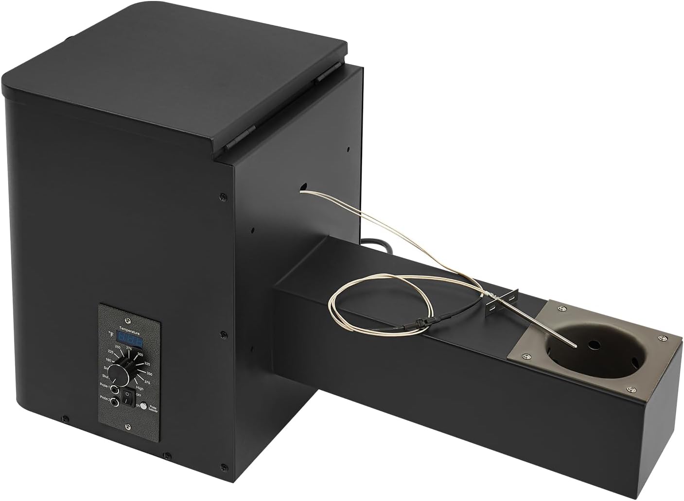 250W Auto-Feeding Smoker Hopper with Digital Temperature Control, 180-450℉ BBQ Temperature Regulator for Grills, Compatible for Backyard Camping Party