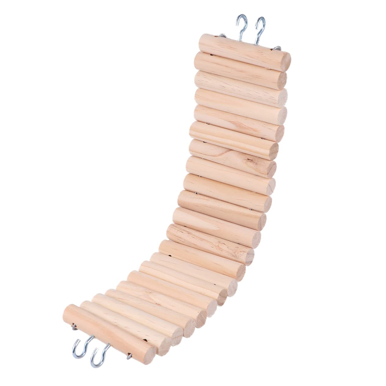 FONDOTIN Pet Bird Ladder Toy Small Animal Climbing Supplies Folding Ladder Playset