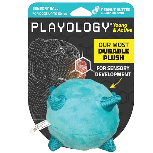 Pelota mordible mediana para perros con aroma a mantequilla de maní miniatura 1