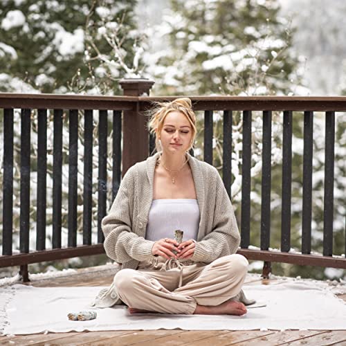 Sage Smudge Kit ~ 3 White Sage Bundles ~ 8 Healing Chakra Stones ~ Abalone Shell & Stand ~ Smudging Feather ~ Cleanse Guide/Blessings ~ Smoke Cleansing Smudge Sticks Healing Growing Manifesting - Image 6