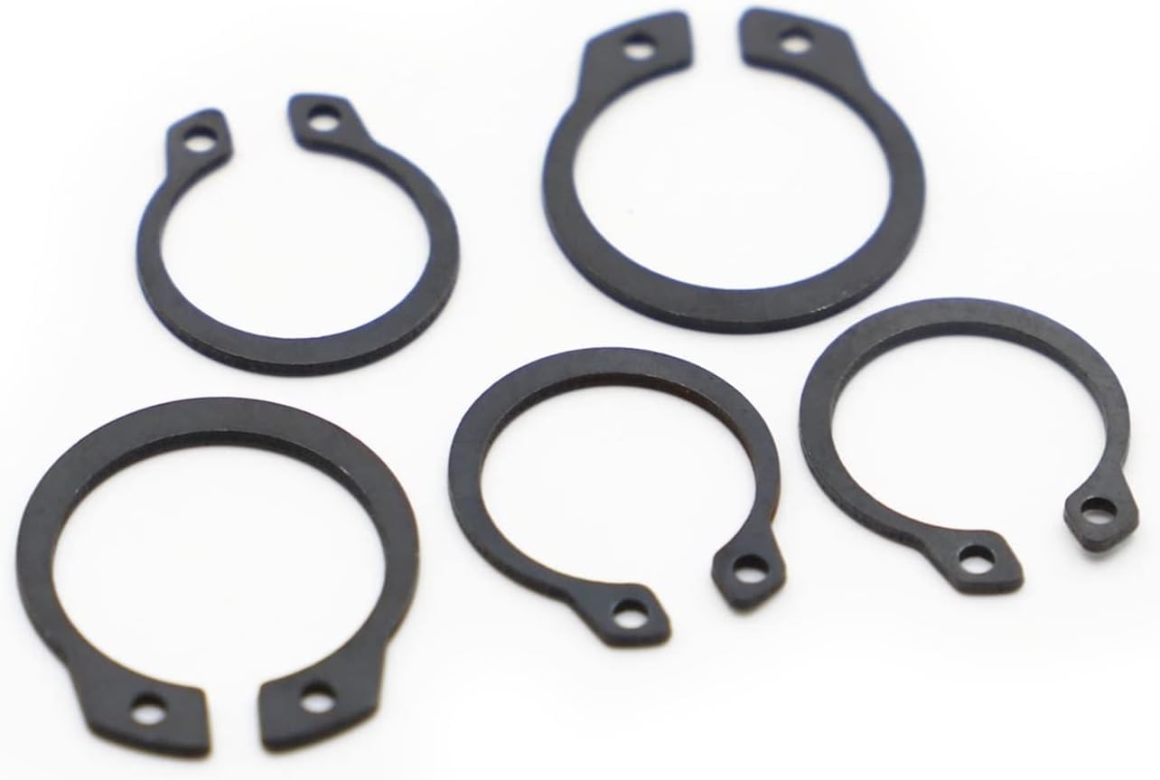 External Circlip C-Type Retaining Ring, M6-M50 C Type External Circlip Retaining Rings for Shaft Carbon Steel(M9 20pcs)