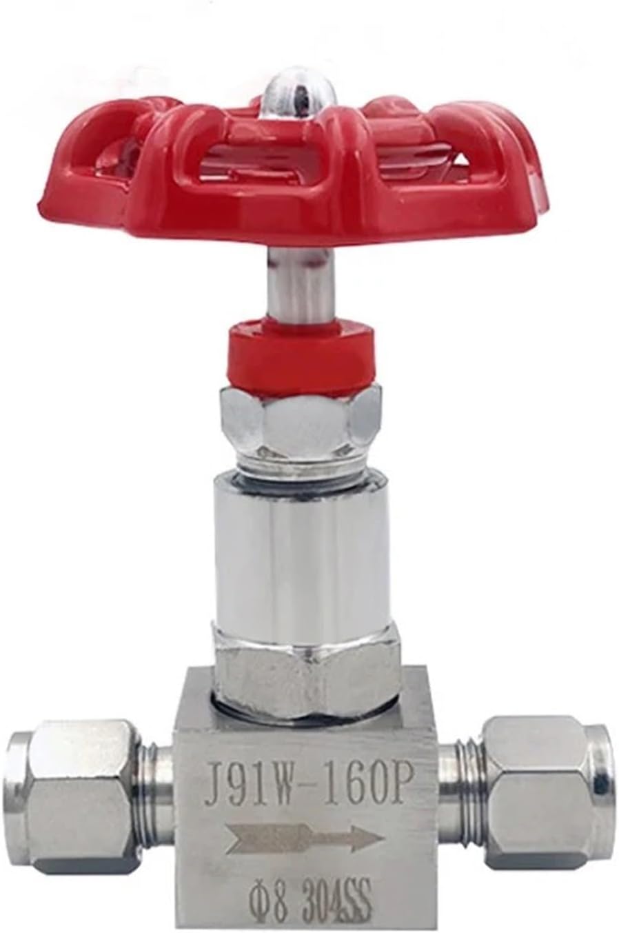 304 Stainless Steel Ferrule Needle Valve J91W-160P Ferrule High Pressure Straight Through Globe Valve(OD 10mm)