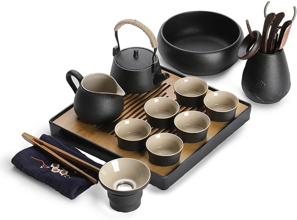 Théière portable et tasses pour service à thé de voyage chinois