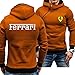 S-vision Pullover con cappuccio da uomo, felpa manica lunga stampa Ferrari più lana casual con zip diagonale abbigliamento esterno