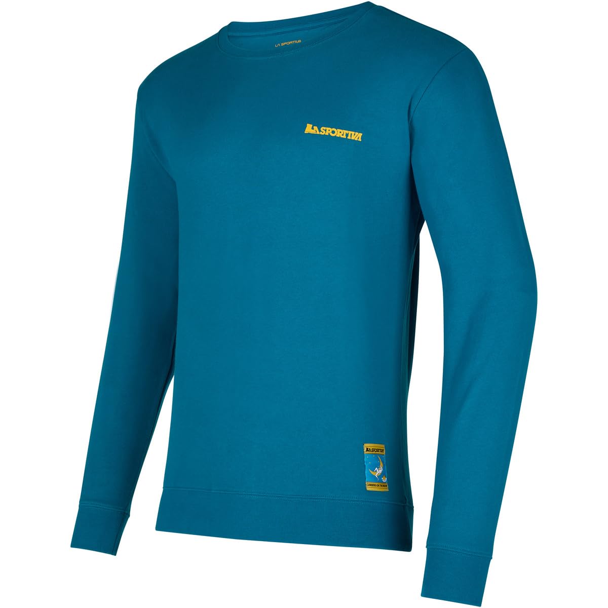 LA SPORTIVA Climbing on The Moon Long Sleeve Jersey Turquoise-Yellow, Medium