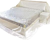 Vista 8 de HERSENT 2 Paquetes Fundas de Sofá de Plástico de 144 pulgadas/12 pies, Fundas de Sofá de Plástico Impermeables para Muebles para Sofá Seccional