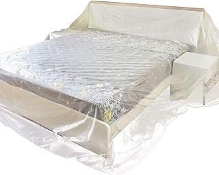 Heavy Duty PEVA Waterproof & Dustproof Sofa Storage Covers Mouldproof Bed Sofa Couch Furniture Protector Cover Shelter For Moving protection And Long Term Storage (HZC182) (XL:118" x 158" (300x400CM))