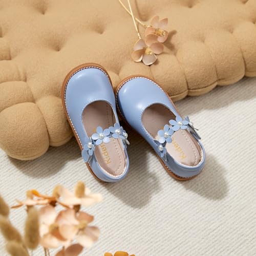 Image of Kiderence Toddler Girl Mary Jane School Uniform Dress Shoes Oxford Flats