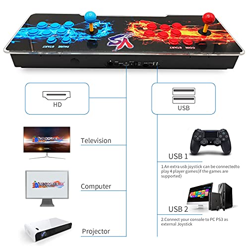 Pandoras-Box-8000-Juegos-en-1-Consola-Pandora-Arcade-Game-Console-Maquina-WiFi-3D-con-Market-Incorporado-10000-Juegos-para-descargar-Soporte-para-4-Jugadores-por-PC-TV-PS3-HDMI-VGA-USB