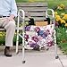 Uacyareni Walker Bag Purple Rose for Four Wheel Rollator Gifts for Seniors in Assisted Living Wheelchair Accessories Replacement Wheelchair Bag