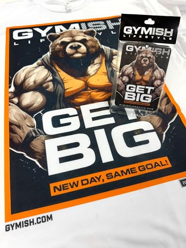 Bear Get Big Gym Workout Shirt for Men with Air Freshener Gift Set2