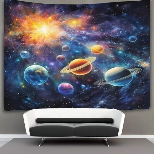 Tapisserie murale galaxie 3D pour creer un decor de chambre et dortoir
