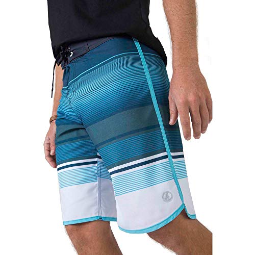 Boardshort Listrado Azul/Branco Azul/Branco/46