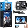 AKASO V50 Elite 4K60fps Touch Screen WiFi Action Camera Voice Control EIS 131 feet Waterproof Camera 8X Zoom Remote Control (with 64GB MicroSD Card)